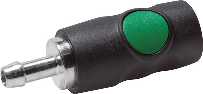 Safety push button coupling (NW7.2), 10mm hose, plastic